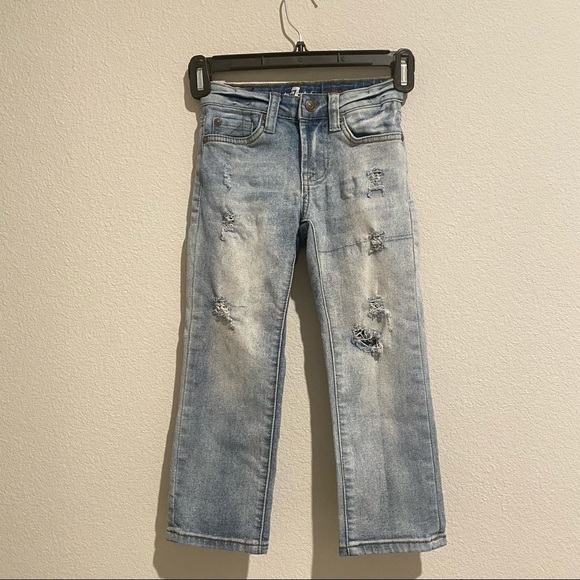 7 For All Mankind Other - 7 For All Mankind Kids 4 Ripped Lightwash Jeans